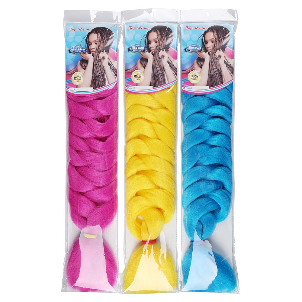 African Chemical Fiber Wig Large Braid Jumbo Braid Hair Dirty Braid High Temperature Yakis Braid - Korvel