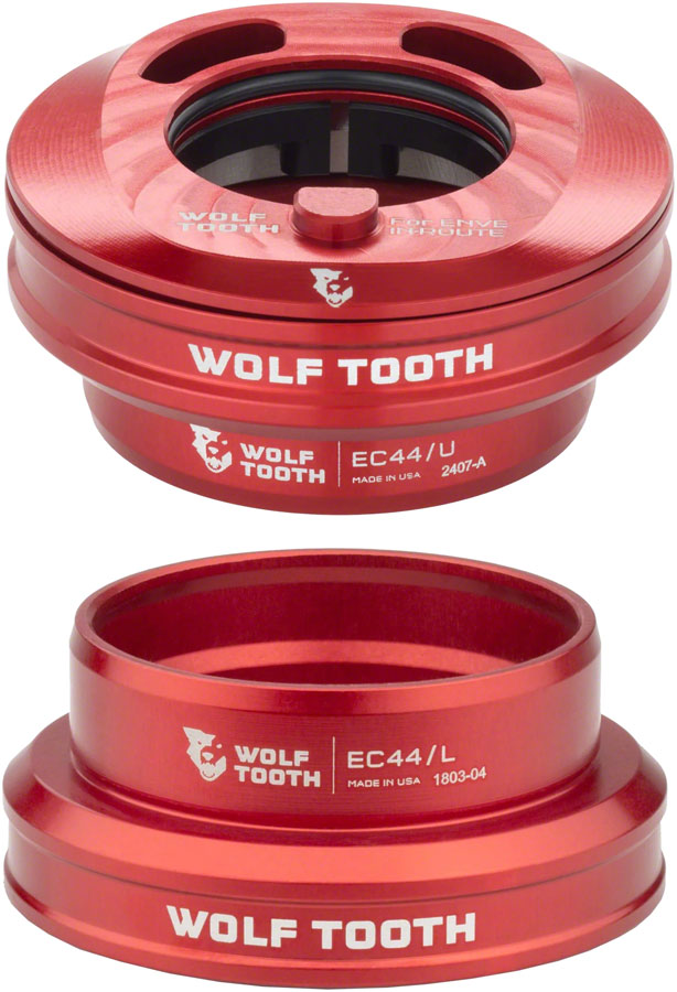 Wolf Tooth Premium Internal Headset - EC44 para el Sistema ENVE In-Route Rojo