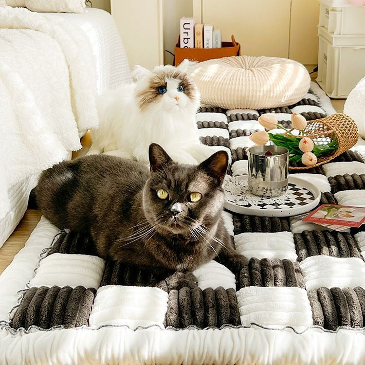 Autumn and winter plush bedside mat anti-skid chenille Mantou mat bedroom tatami sleeping carpet - Korvel