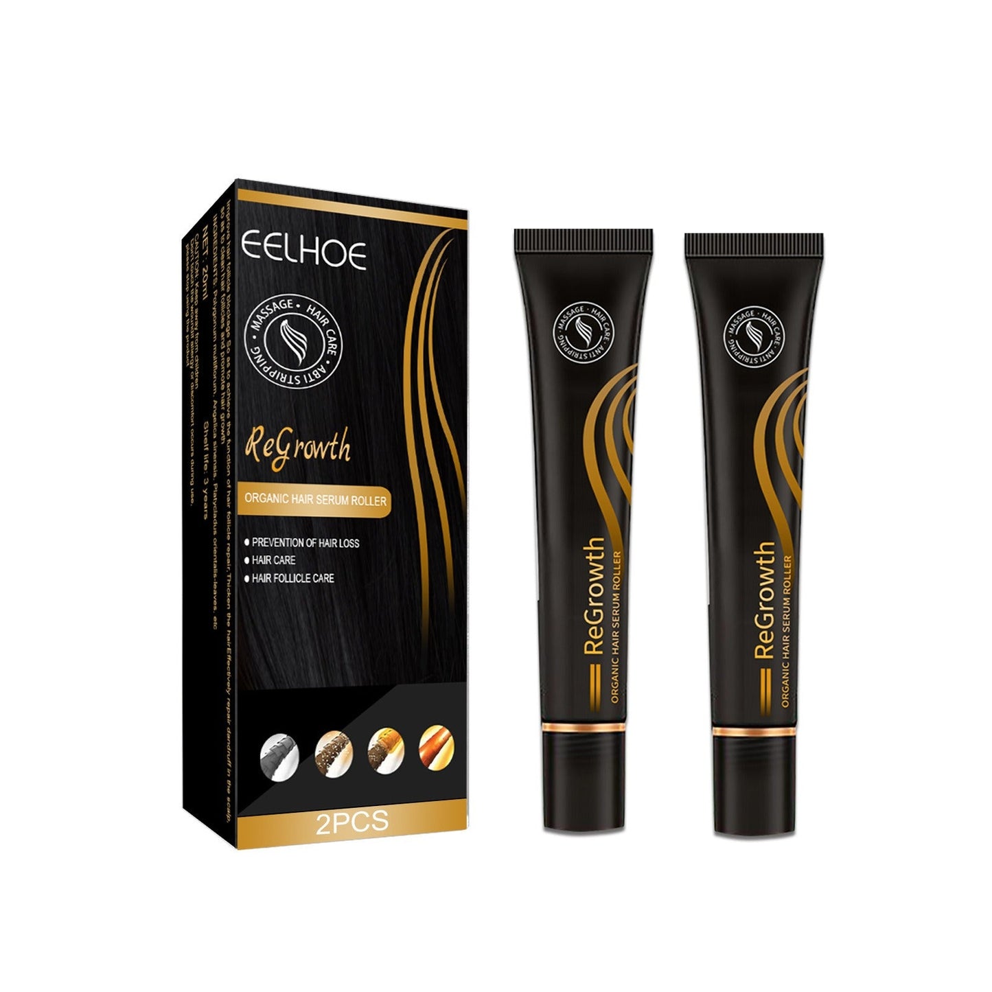 EELHOE Ball Bearing Dense Hair Essential Oil Thick Sparse Hair Bead Massage Scalp Care Fluid To Prevent The Loss Of Essential Oil - Korvel