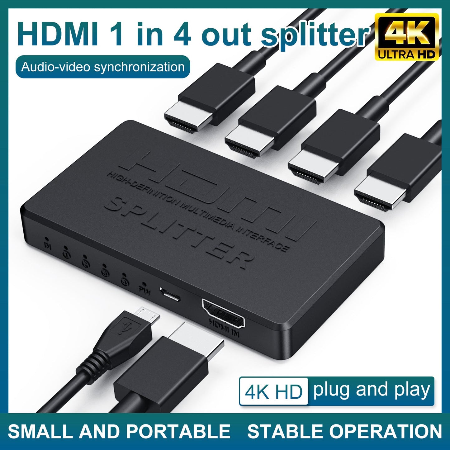 Répartiteur HDMI 4K Premium 1 vers 4 pour une expérience vidéo améliorée