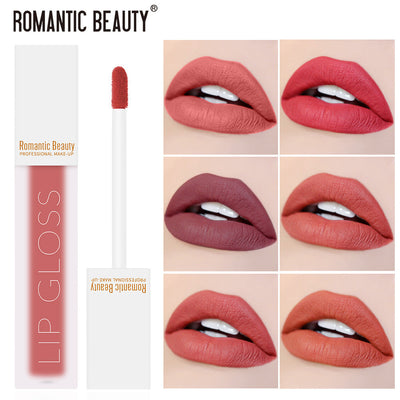 Romantic Beauty Velvet Matte Lip Glaze Non-Stick Lip Gloss - Korvel
