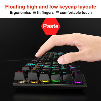 Personalized mechanical keyboard RGB luminous esports game keyboard wired blue axis full 104 key keyboard - Korvel