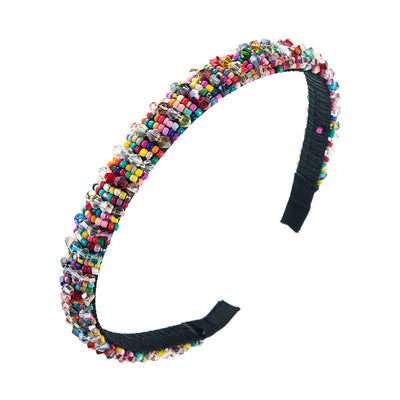 Hand Woven Beaded Headband - Elegant Hair Accessory