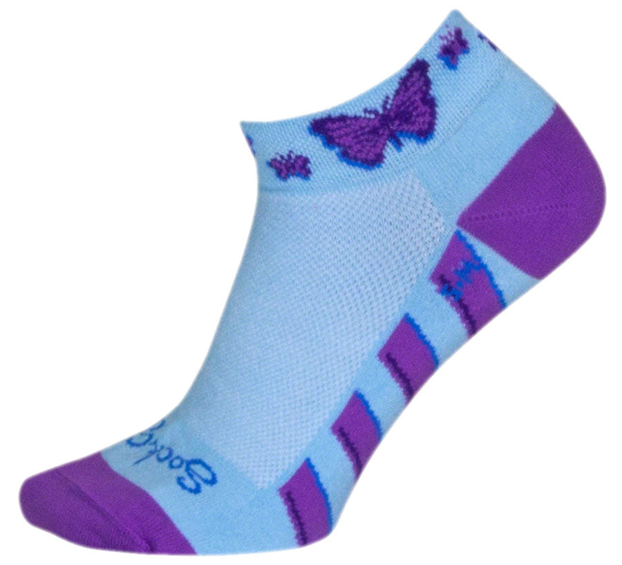 Chaussettes SockGuy Classic Flutterby - Bleu Clair Petit/Moyen