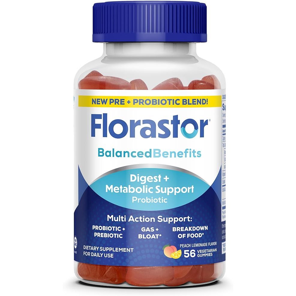 Florastor Digestive Support Probiotic Gummies - Peach Lemonade Flavor