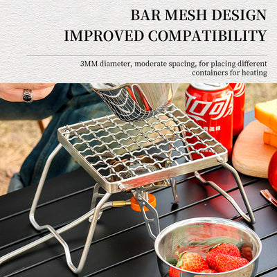 Portable Stainless Steel Barbecue Grill Support Set