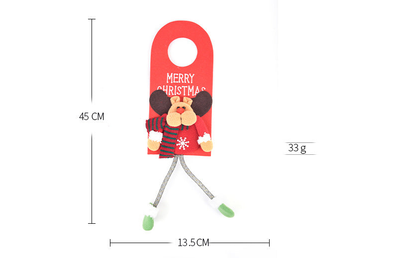 New Christmas Decorations Window Display Pendant Cartoon Old Man Snowman Doll Christmas Fabric Door Hanging - Korvel
