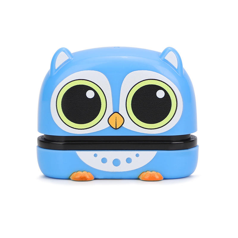 Kindergarten Kids Cartoon Personalized Photosensitive Pet Owl Pastel Name Seal Clothes Flash Foam Self Ink Toy Stamp - Korvel