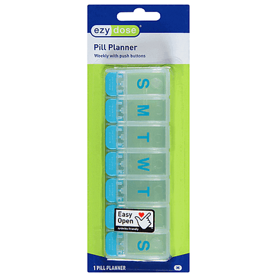 Ezy Dose 7 Day Push Button Pill Reminder - Medium