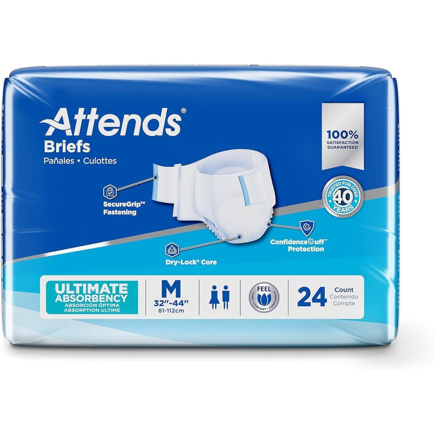 Bragas desechables SmartCool® para adultos Attends, Medianas, 32"-44"