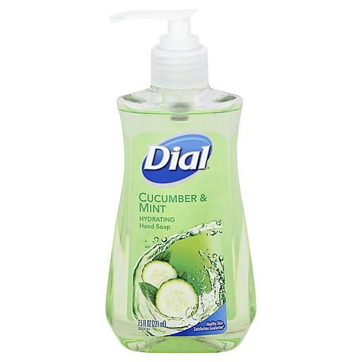 Jabón de Manos Líquido Dial, Pepino y Menta, 7.5 Fl Oz