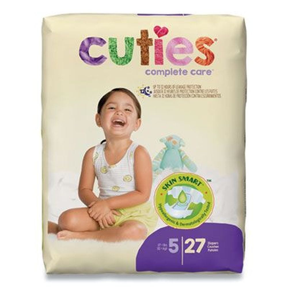 Couches Jumbo Premium Cuties, Taille 5, Plus de 27 lbs
