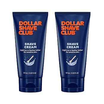 Crema de Afeitar Dollar Shave Club 6 oz (Paquete de 2) - Hidratante para Piel Sensible