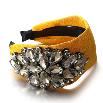 Elegant Solid Color Diamond Inlaid Anti-Slip Headband