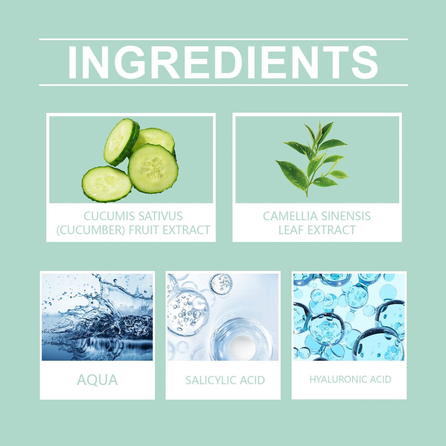 Tónico Facial Premium con Té Verde y Ácido Hialurónico