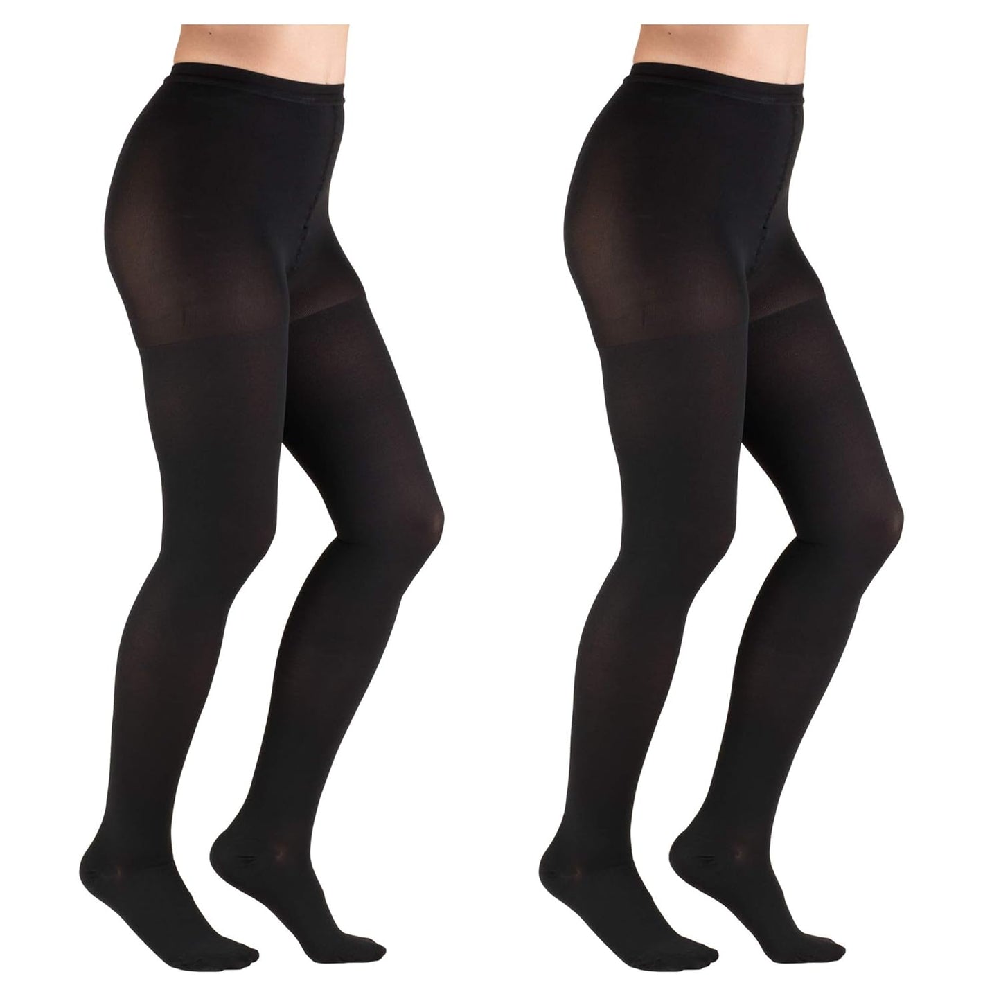 Medias Pantyhose de Compresión Firme Truform 1756 - Negro, Grande
