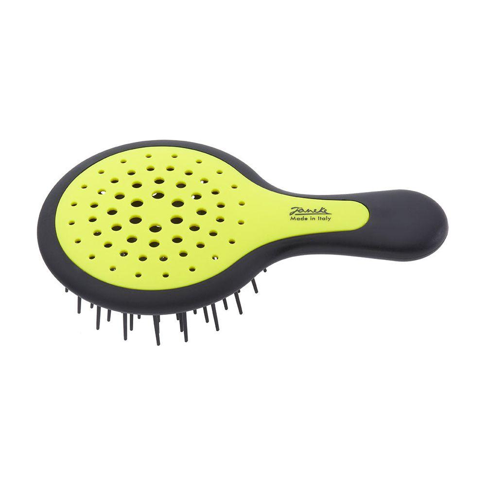 Cepillo de cabello Janeke Mini SuperBrush Bicolor Negro y Verde