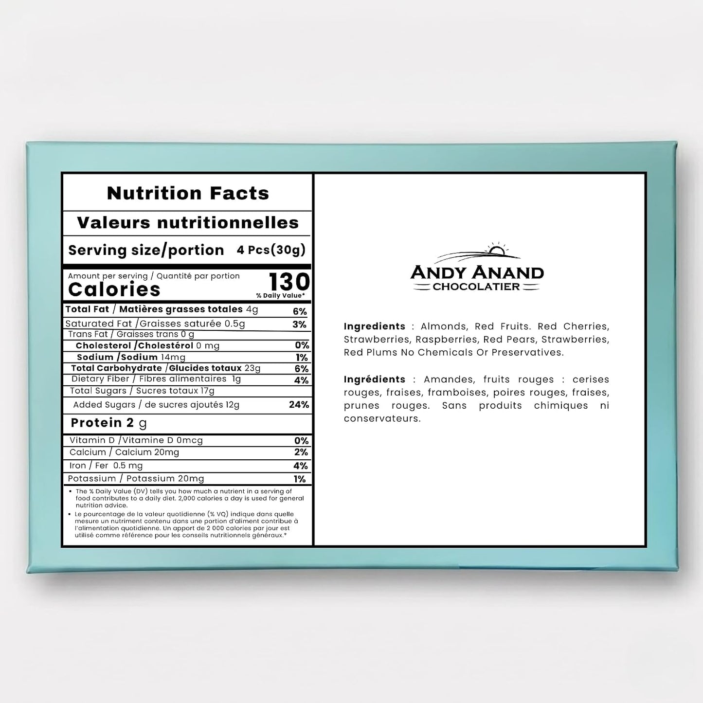 Andy Anand Red Fruit Almond Nougat - 7 Oz
