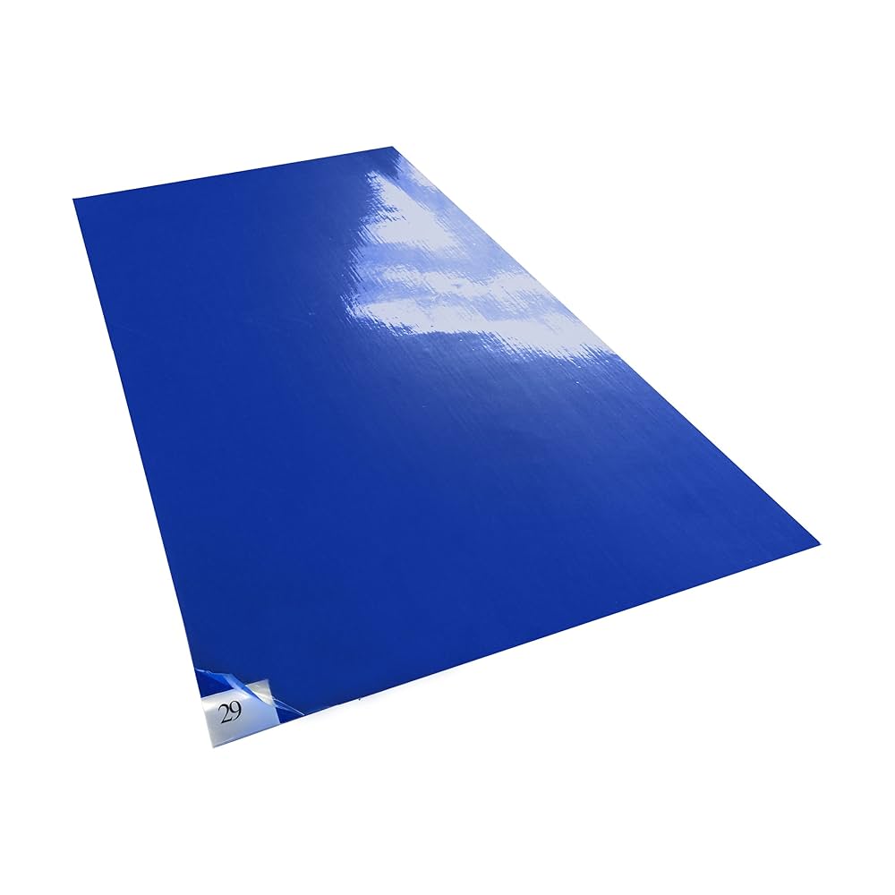 Tapis adhésif de salle blanche 60 couches 18x36 bleu - 4 paquets