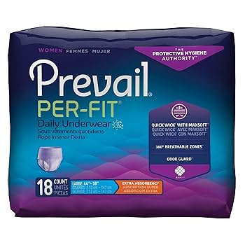 Sous-vêtements protecteurs Prevail Per-Fit pour femmes, taille large