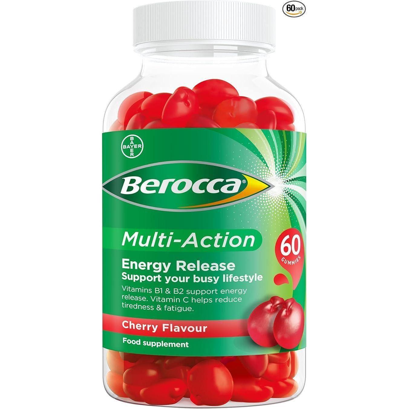 Berocca Gummies Cerise Multi-Action - 60 Ct