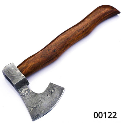 Handcrafted Damascus Steel Tomahawk with Rosewood Handle - Korvel