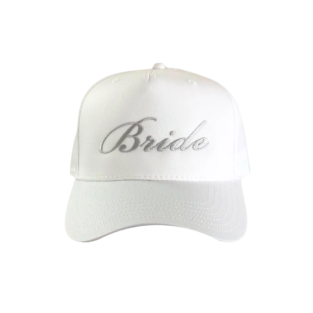 Gorra Clásica Bordada de Novia