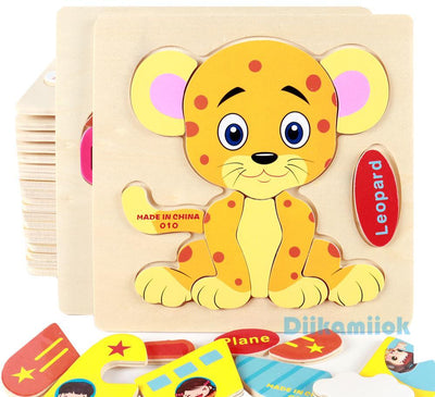 Wooden 3D Stevvex Educational Puzzles for Children