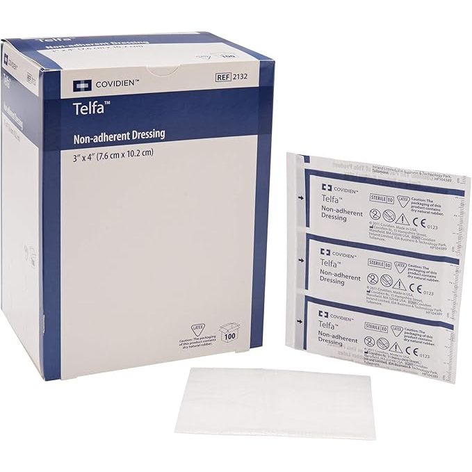 Telfa Ouchless Non-Adherent Wound Dressing Pads - 3" x 4" Estéril
