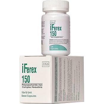 Iferex 150™ Iron Supplement - 150 mg Elemental Iron - 100 Capsules