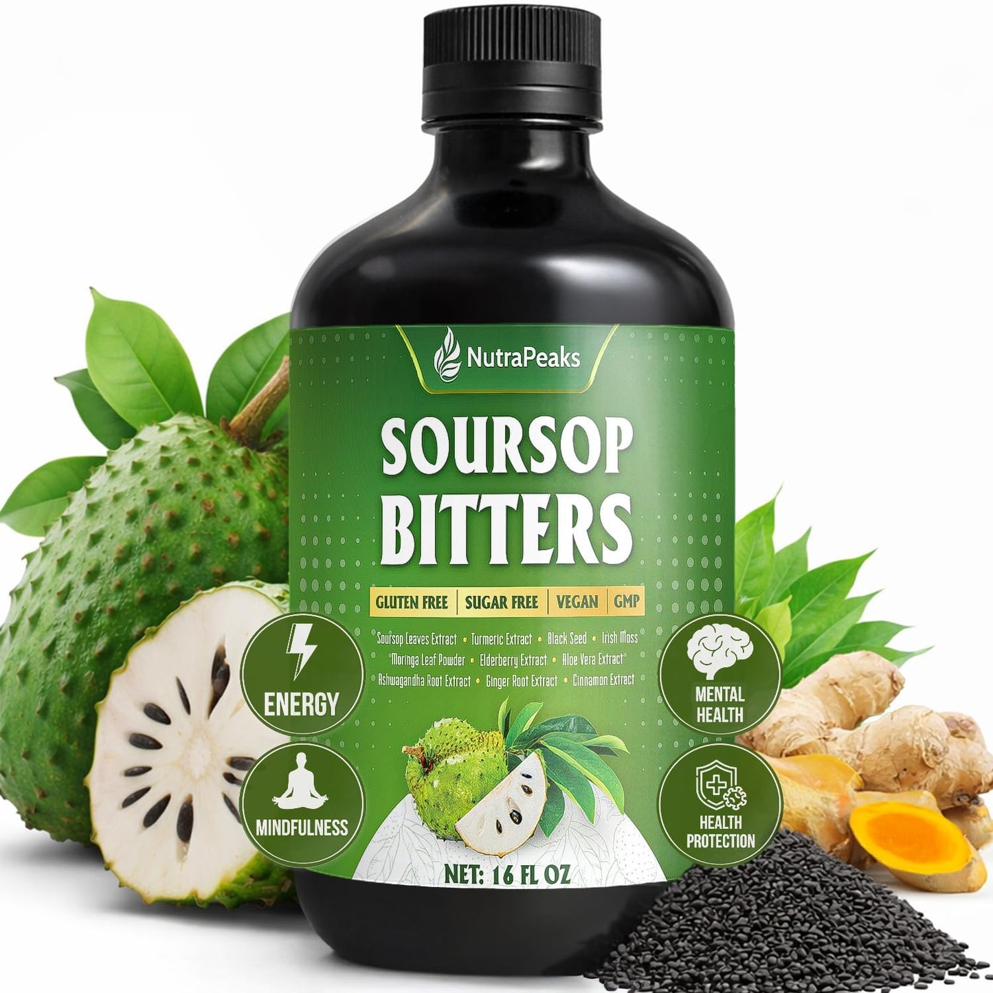 Soursop Bitters Liquid – Herbal Blend with Mixed Berry Flavor