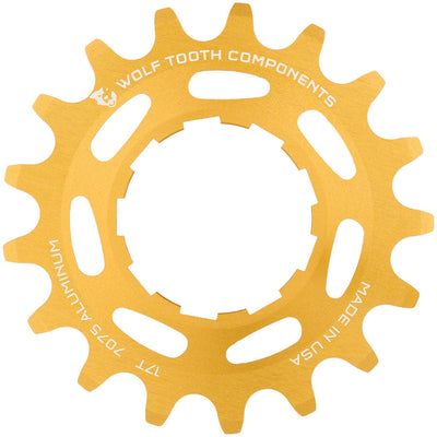Engranaje de Aluminio de Velocidad Única Wolf Tooth - 17t Oro