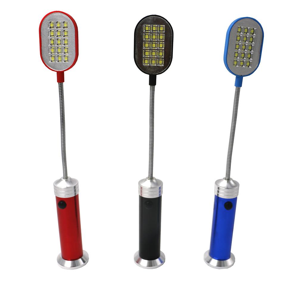 LED Handheld Flashlight with Magnetic Base and 15 LEDs
