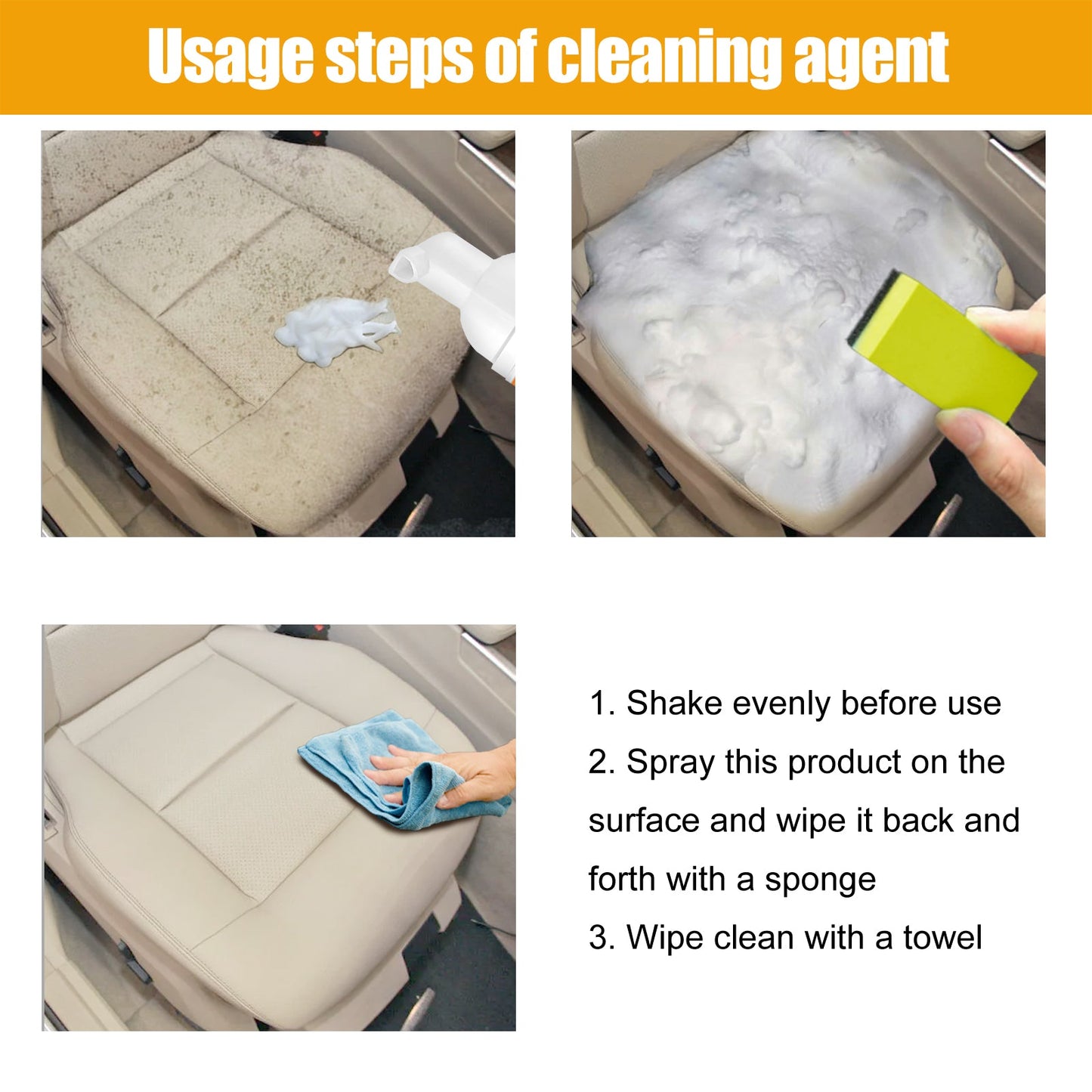 Premium Multi-Purpose Foam Cleaner for Vehicle Interiors