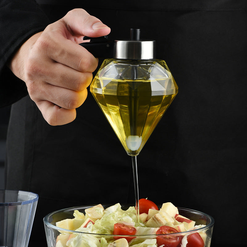 Elegant Diamond Glass Oil Dispenser
