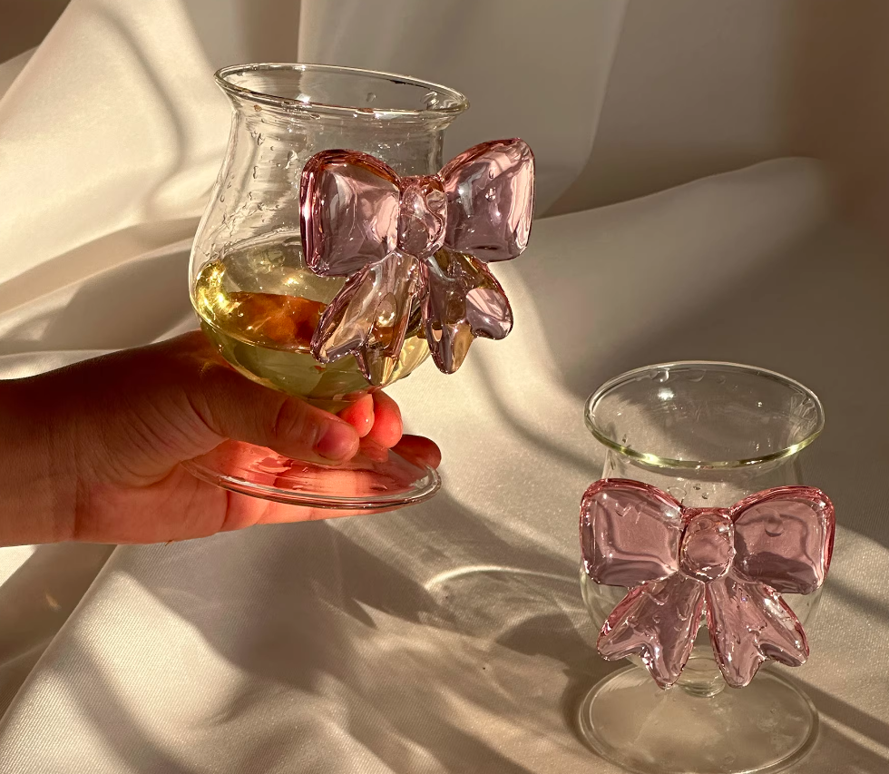 Pink Butterfly Series Instagram Tall Cup Romantic Ritual Champagne Glass Cute Butterfly - Korvel