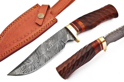 Exquisite Custom Damascus Steel Hunting Knife - Korvel