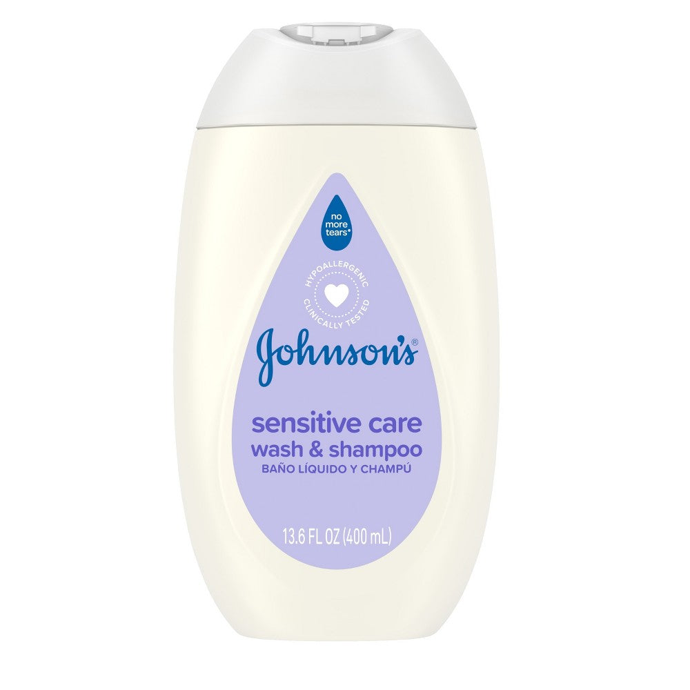 Gel et Shampooing Doux Parfumé Johnson's Sensitive Care 13,6 Oz