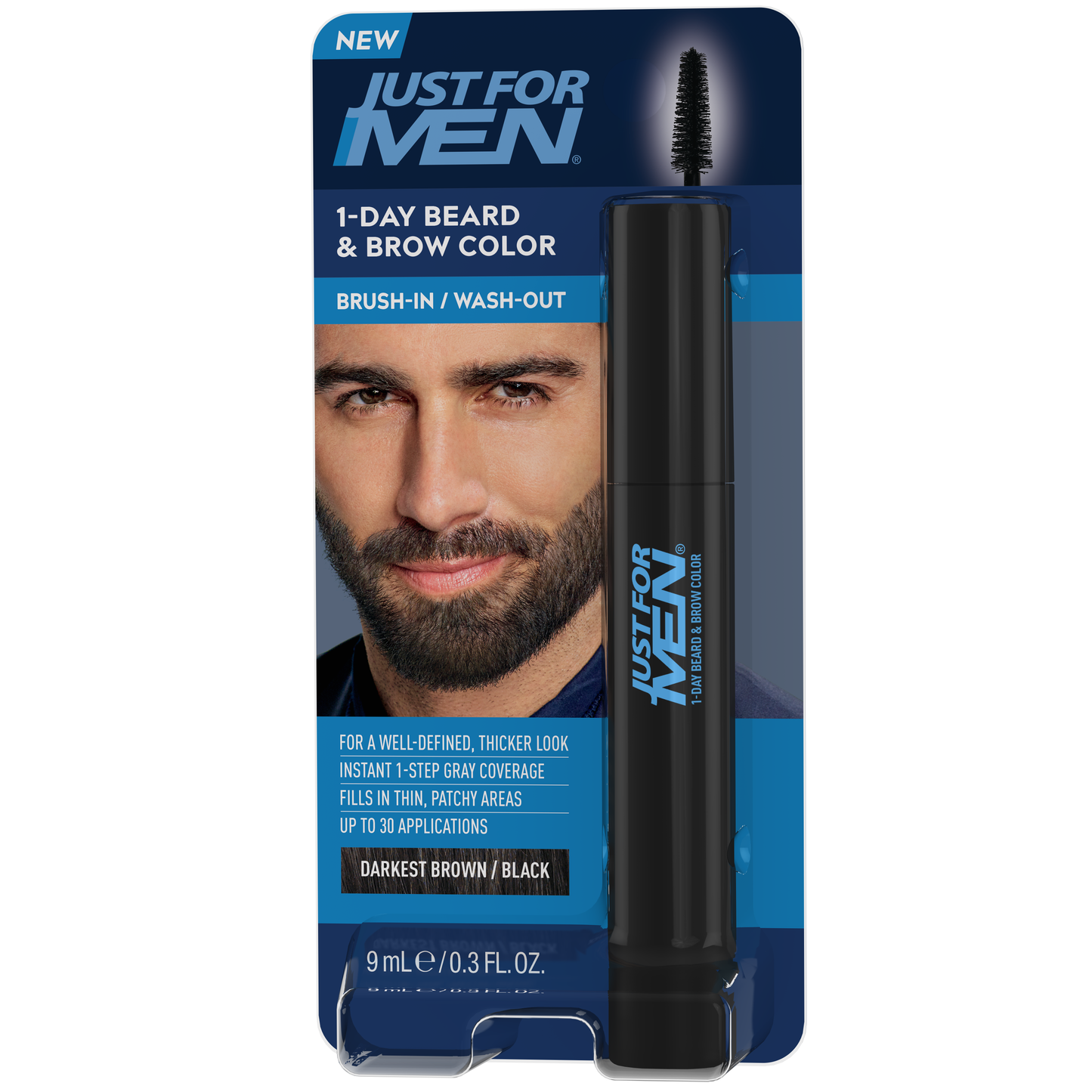 Just For Men Color Temporal para Barba y Cejas - 0.3 Fl Oz