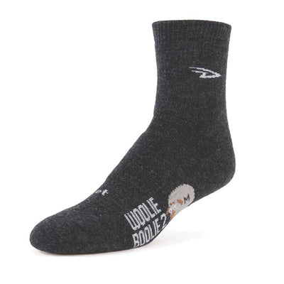 DeFeet Woolie Boolie 4'' Charcoal Athletic Socks - Size S