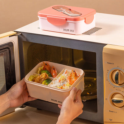 Japanese style simple portable compartment lunch box microwaveable lunch box - Korvel