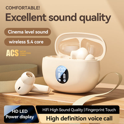 M69 Wireless Bluetooth Earphones In Ear Mini Long Range Sports Noise Reduction Universal Digital Display Earphones - Korvel
