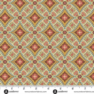Tissu en coton bleu ciel Amber Fields - 44"/45" par yard