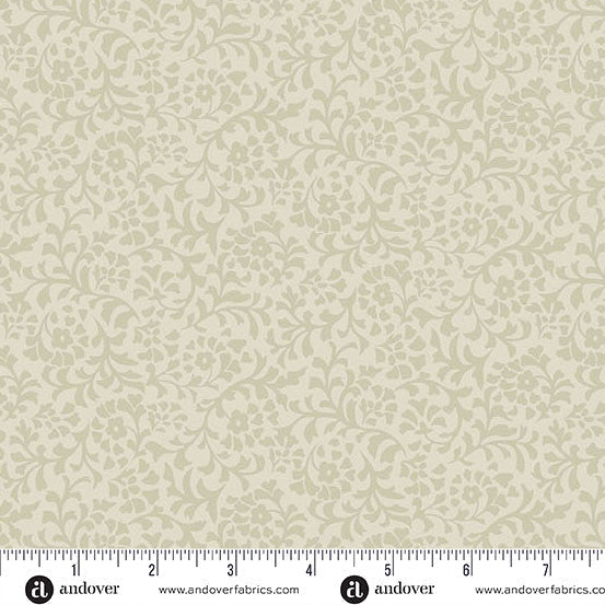 Tissu Large en Coton à Motif Vigne Lin Teintes Sombres 108" par Yard
