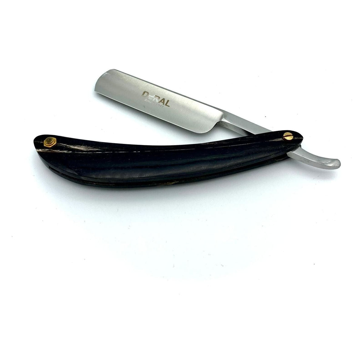 Rasoir droit en bois marbré gris unique Dural Edge Heavy Duty