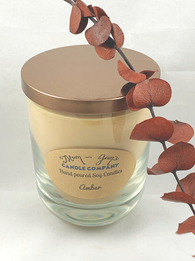 Amber Soy Candle – Warm & Luxurious Scent | Mam Jam’s - Korvel