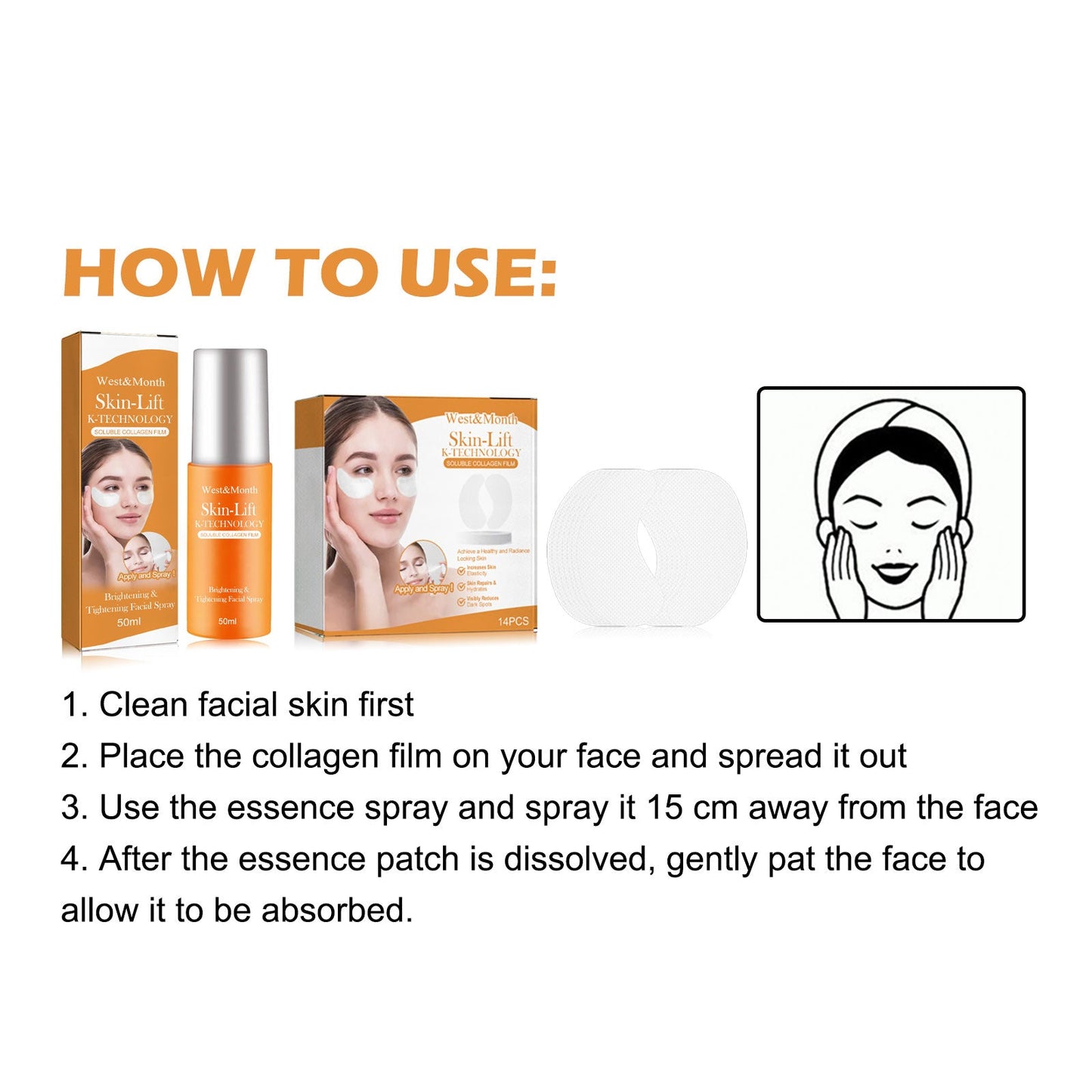Premium Collagen Eye Mask Spray for Hydration and Elasticity
