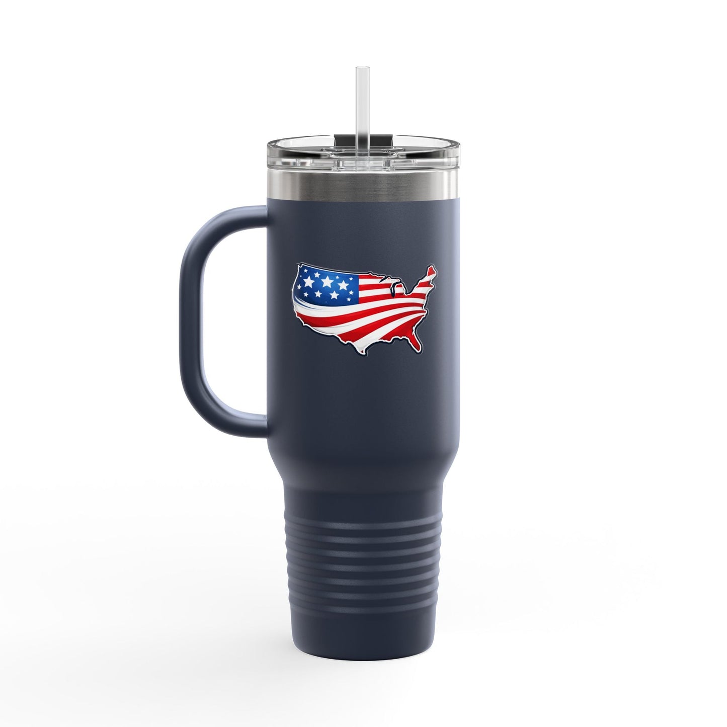 USA Map 40oz Insulated Tumbler with Handle