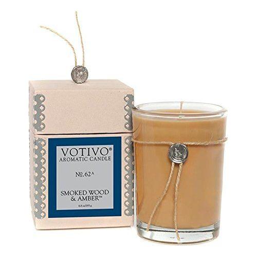 Vela Aromática Votivo - Madera Ahumada y Ámbar 6.8 oz
